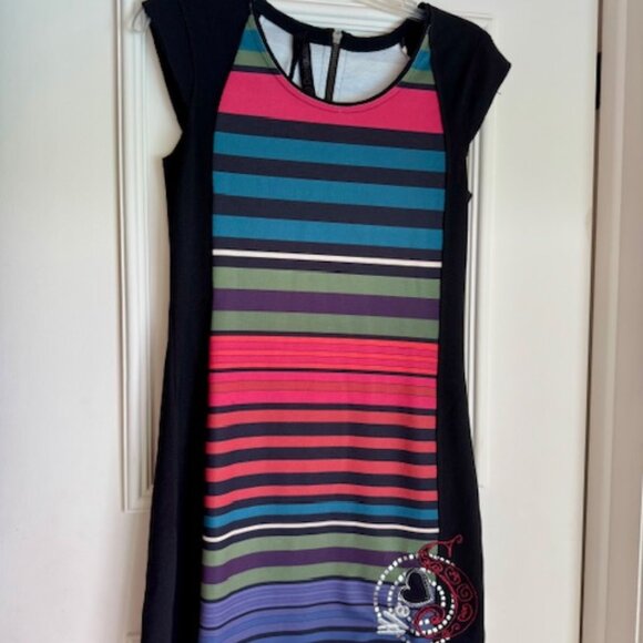 Colorful Desigual Short Sleeve Dress - Picture 2 of 7